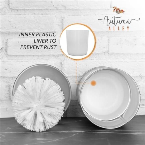 Rustic Toilet Bowl Brush & Holder,Farmhouse Bathroom Toilet Brush for Farmhouse - Picture 5 of 7